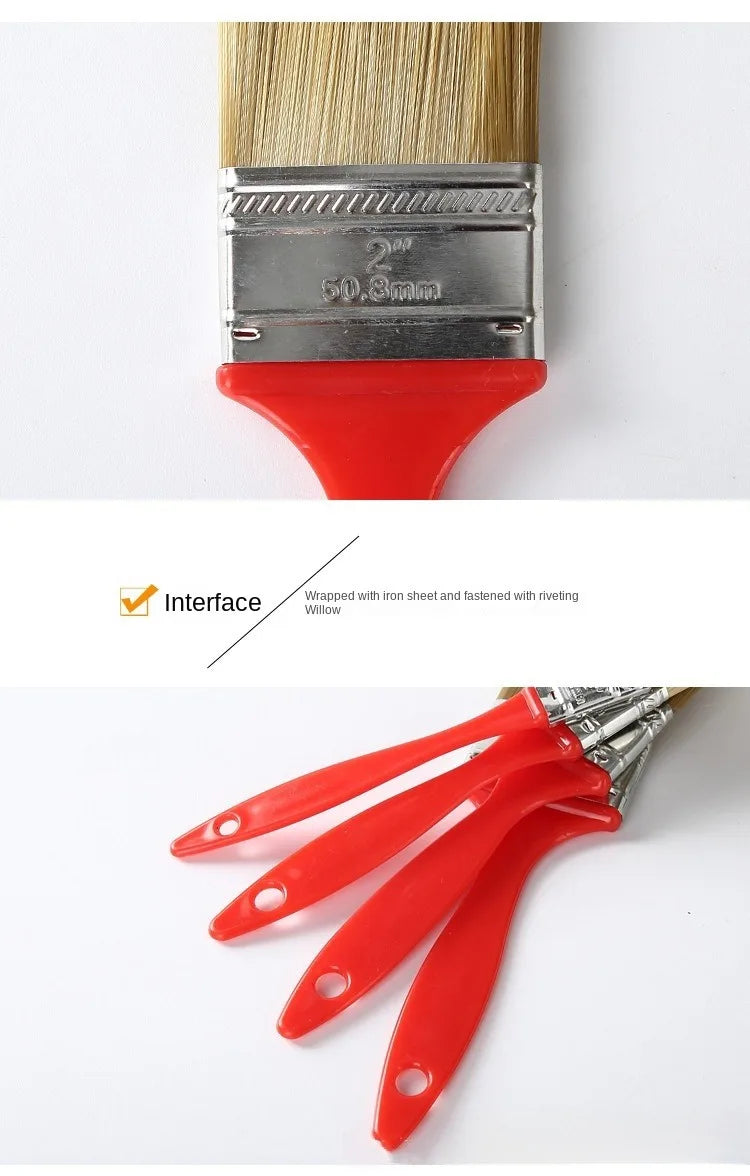 Red paint does not shed dust brush, cleaning brush, paint tools, paint brush