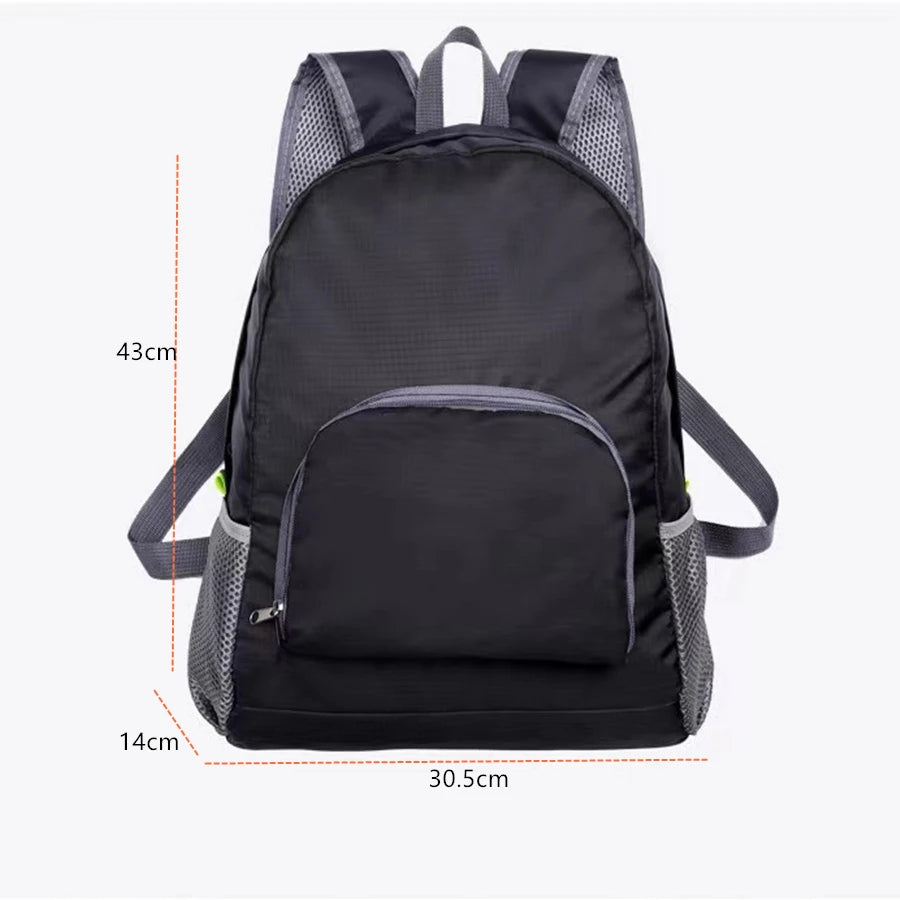 Unisex Foldable Backpack Travel Bag Lightweight Shoulder Backpacks Portable Outdoor Hiking Camping Sport Climbing Organizer Bags