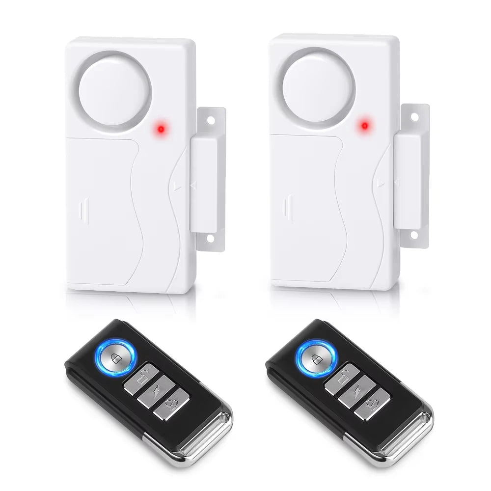 Awapow Wireless Door Alarm With Remote Control Anti-Theft Door And Window Security Alarms Home Security Sensor Burglar Alarms
