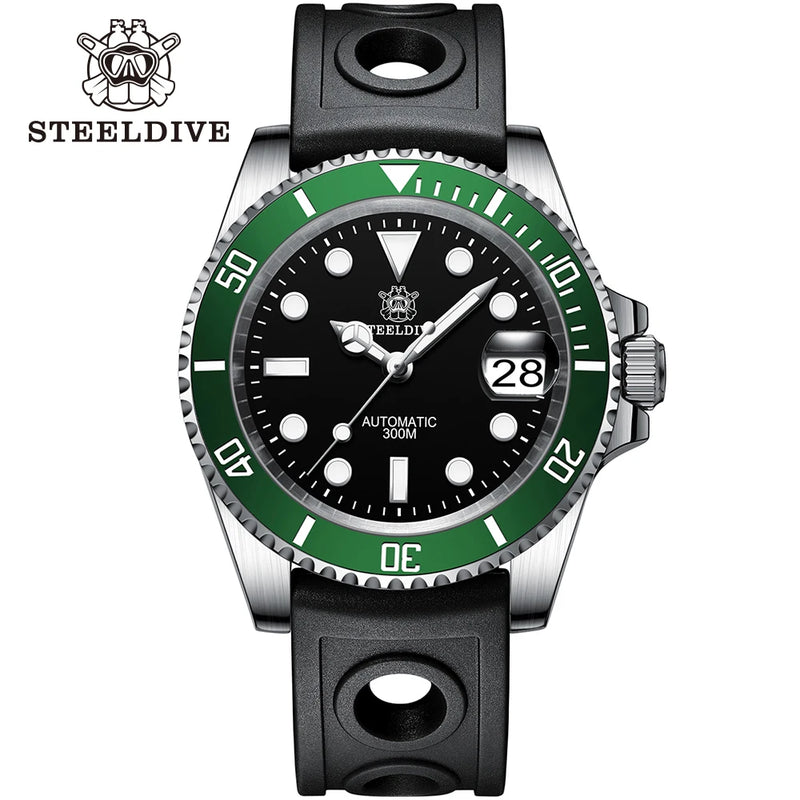 SD1953 Hot Selling Ceramic Bezel 41mm Steeldive 30ATM Water Resistant NH35 Automatic Mens Dive Watch Reloj