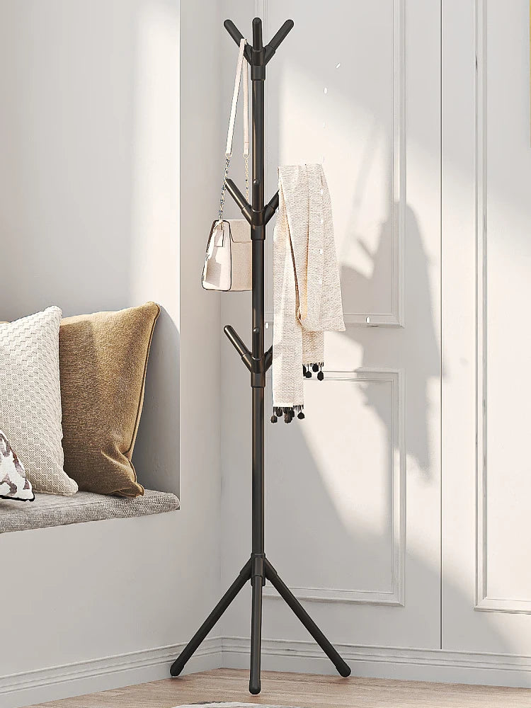 Perchas irregulares de suelo fáciles de montar, perchas de hierro forjado para oficina, perchas verticales para dormitorio, perchas creativas para vestíbulo