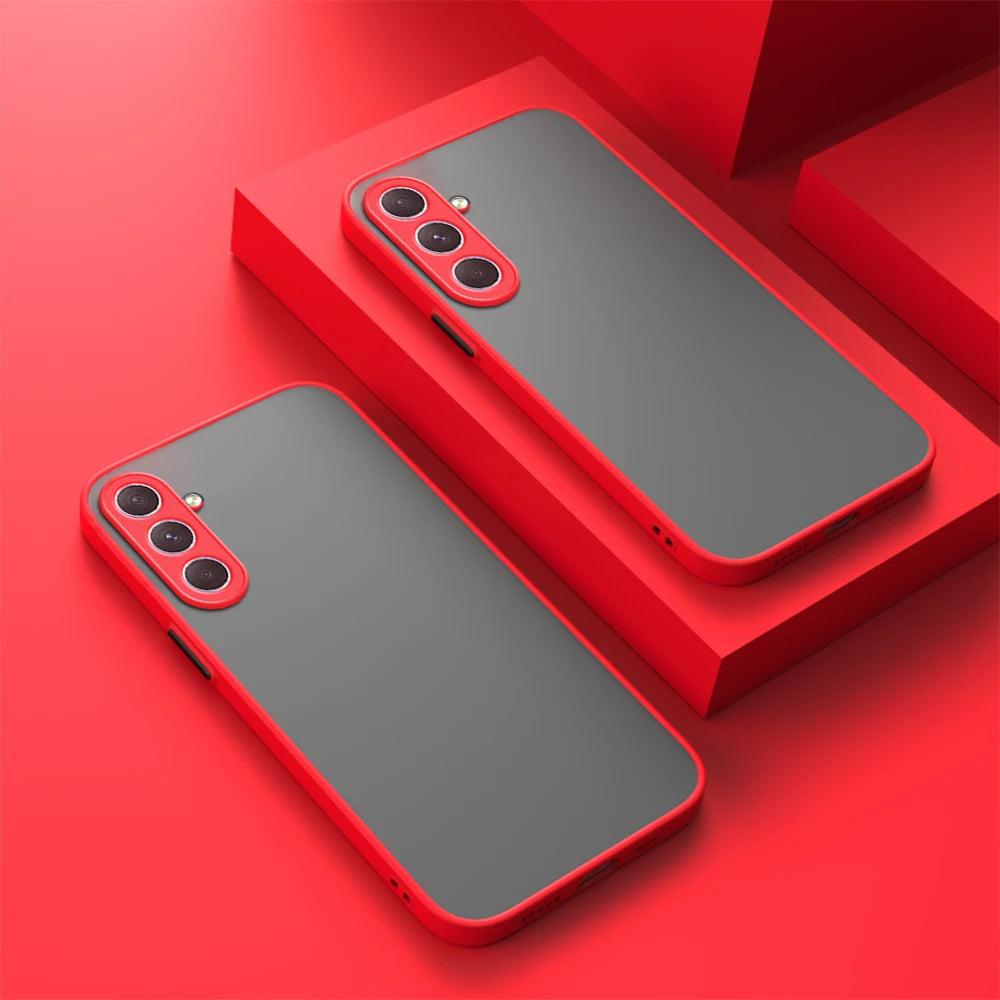 Luxury Matte Samung A15 A05 A05s Case Silicone Edge Hard PC Matte Back Cover For Samsung Galaxy A54 A34 5G Camera Protect Fundas