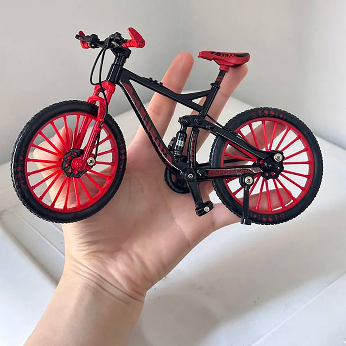 1:10 Mini Alloy Bicycle Diecast Model Finger Mountain Miniature Metal Bike Racing Toy Simulation Collection Toys for boys