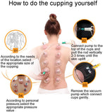 12Pcs Vacuum Cupping Sets with Pumping Gun Suction Cups Back Massage Body Cup Detox Anti Cellulite Cans Healthy Care Jars