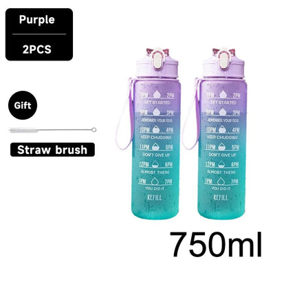 1 Liter Water Bottle Motivational Sport Water Bottle Leakproof Drinking Bottles Outdoor Travel Gym Fitness Jugs For Kitchen