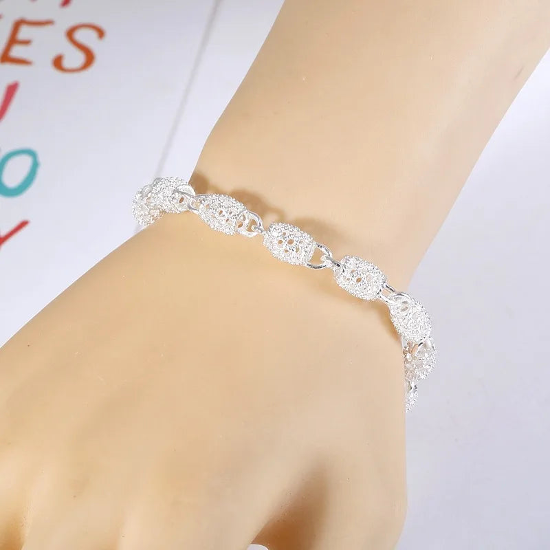 Fashion 925 Sterling Silver Bracelets For Women Luxury Original Designer Hollow Lantern Ball Charm Bracelets Beautiful Jewelry