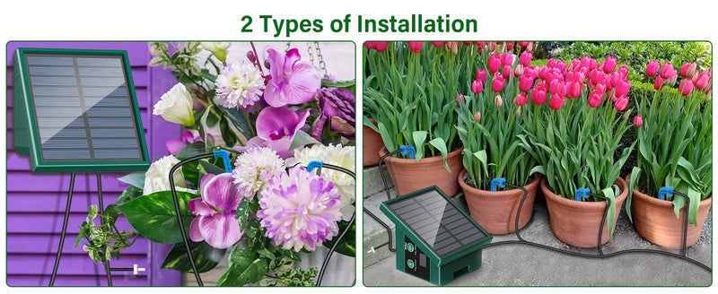Solar Irrigation System for Garden Balcony Automatic Drip Irrigation System DIY Garden Watering System Drip Hose Irrigation