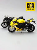 CCA Yamaha YZF-R1 alloy simulation motorcycle model, rear wheel with shock absorber, desk ornament, children's toy holiday gift