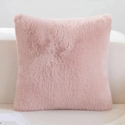 Ultra macio Faux Rabbit Fur Throw Almofadas Caso, Pelúcia Quente, Almofada Decorativa, Capa de Almofada para Sofá, Quarto, Sala, Luxo