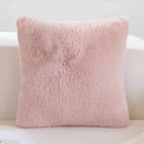 Ultra Soft Faux Rabbit Fur Throw Pillow Case, Warm Plush, Decorative Pillow, Cushion Cover for Sofa, Bedroom, Living Room, Luxury
