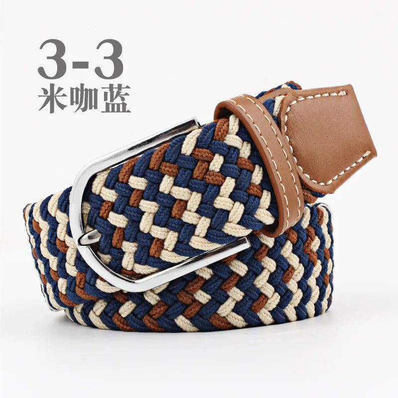 Stretch Woven Belt Unisex Canvas Belts Fashion Casual Student Belt Women Cinturon Male Waistband 105cm