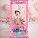 Disney Lilo And Stitch Photo Booth Frame Props Children's 1st Birthday Party Shooting Background Props Baby Party Decoration