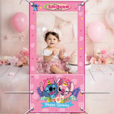 Disney Lilo And Stitch Photo Booth Frame Props Children's 1st Birthday Party Shooting Background Props Baby Party Decoration