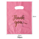 Thank You Plastic Gift Bags, Wedding, Birthday, Guest, Gift Wrap, Small Business, Candy, Pastry Store Packaging, 100 Pcs, 50 Pcs, 10Pcs 