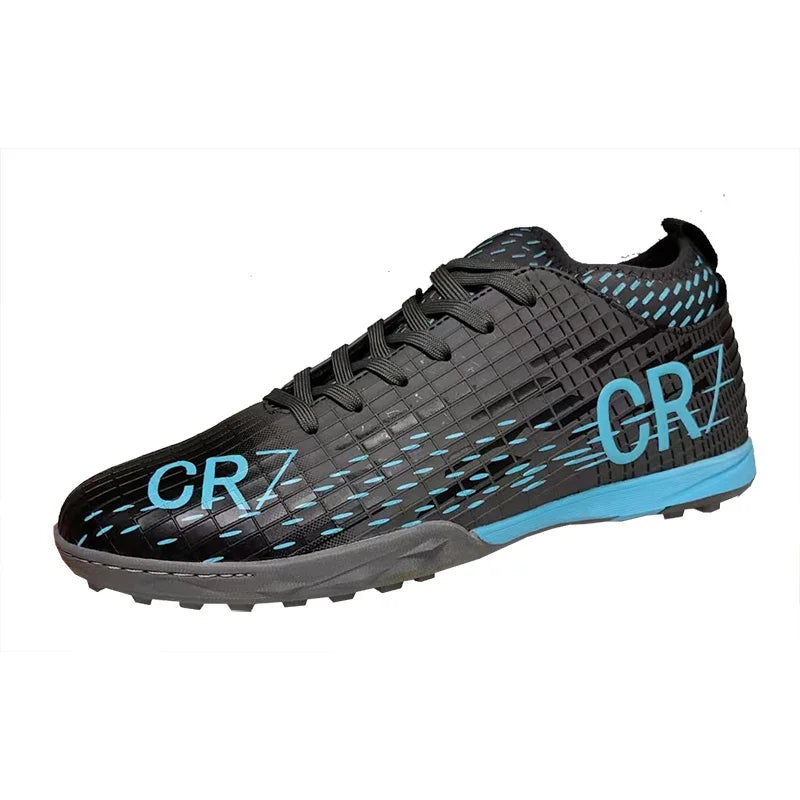 Nuevas botas de fútbol para hombre, de césped artificial, para interior, con clavos largos y tobillo alto, botas de fútbol para campo, botas de entrenamiento ultraligeras para fútbol sala.