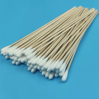 200 pcs Long Wood Cotton Swab Eyelash Extension Tools Medical Ear Care Cleaning Wood Sticks Cosmetic Cotton Swab Cotton Buds Tip