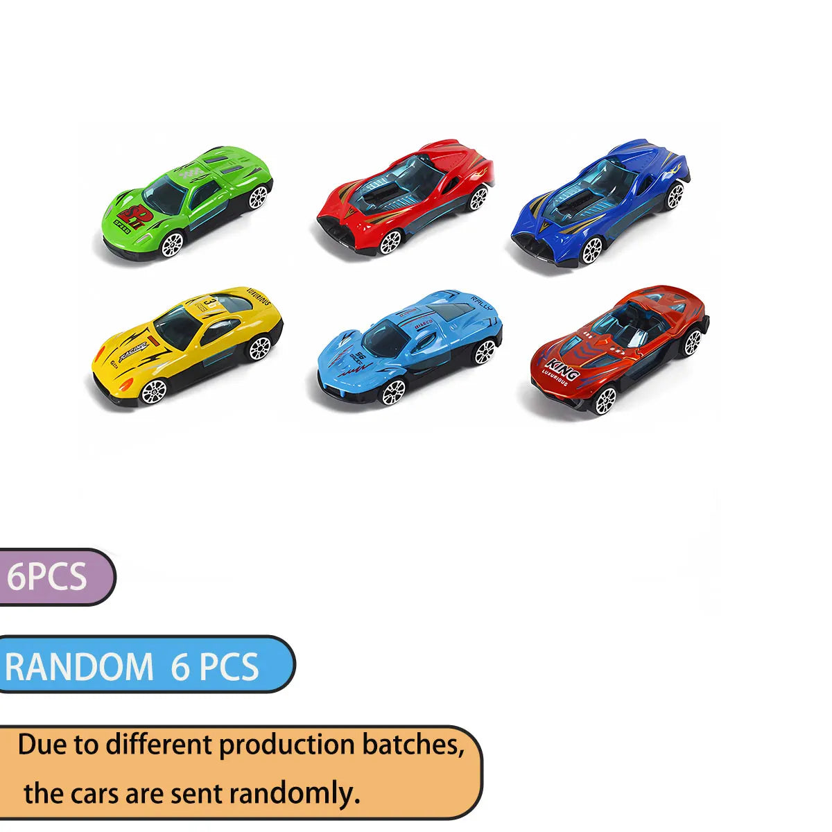 Random 3/6/10/12 Alloy Car Model Metal ABS Simulation Sports Racing Car Kids  Toy for Boys Diecasts Play with a big car Gift