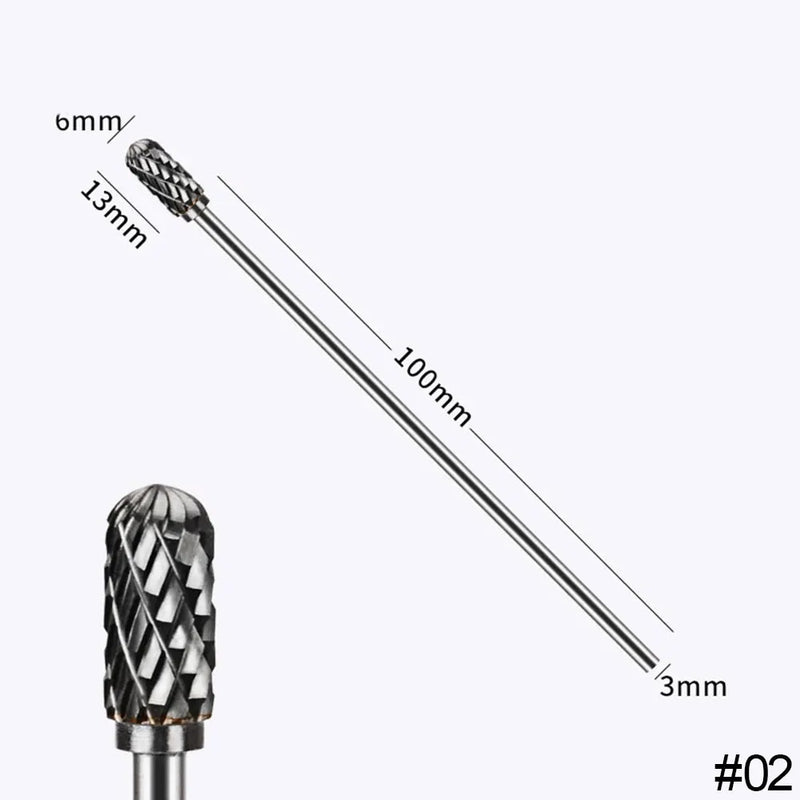 Extra Long 100mm Rotary Rasp File Carving Grinder Abrasive Tools Carbide Burr Alloy Bits Milling Cutter Drill For Metal Wook