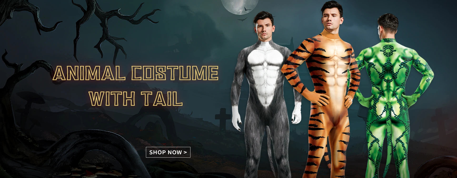 Zawaland Tiger Leopard Cheetah Petsuit for Men Animal Disguise Costume Crotch Zipper Zentai Halloween Carnival Full Bodysuits