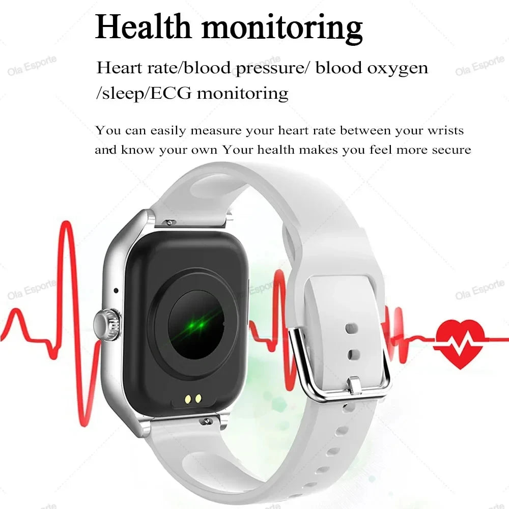 Smart Watch For Android IOS Watches 1.83inch HD Display Bluetooth Call Message Alert Music Sports Mode Smartwatch Men Women Ht30