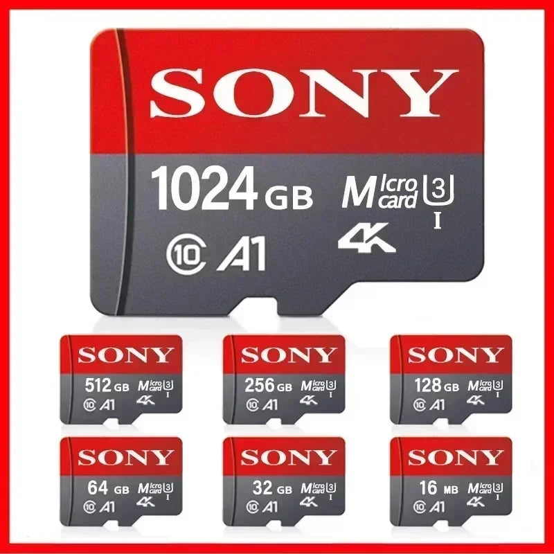 SONY Micro SD Card Mini Memory Card Class 10 32GB 64GB 128GB 256GB U3 4K High Speed ​​Cartao De Memoria Flash Memory TF Mecard C10