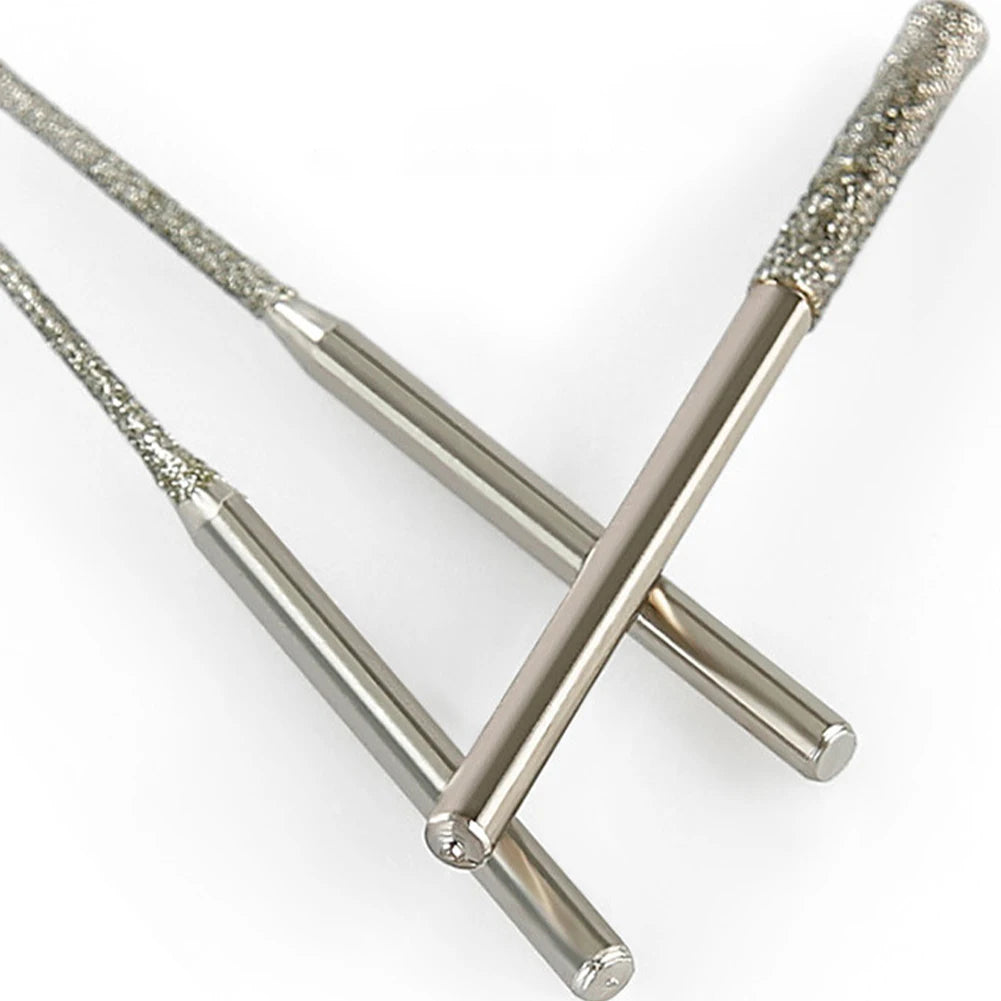 5pcs 0.8/1/1.2/1.5/1.8/2/2.5mm Diamond Coated Drill Bits With 2.35mm Shank Glass Jade Amber Jewelry Glass Diamond Drill Bit