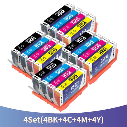 IBOQVZG 655XL New Ink Cartridge For HP 655XL Compatible For HP655  Deskjet Ink Advantage 3525 4615 4625 5525 6525 Printer
