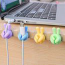 Finger Shape Cable Clips Holder Cute Charging Cord Management Home Office Car Desk Tidy Self-Adhesive Cable Winder Organizer