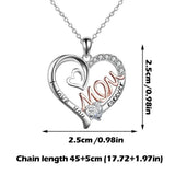 Collar con colgante de flor de amor para el Día de la Madre, cumpleaños, mamá, letra, chapado en oro, joyería de aleación plateada.