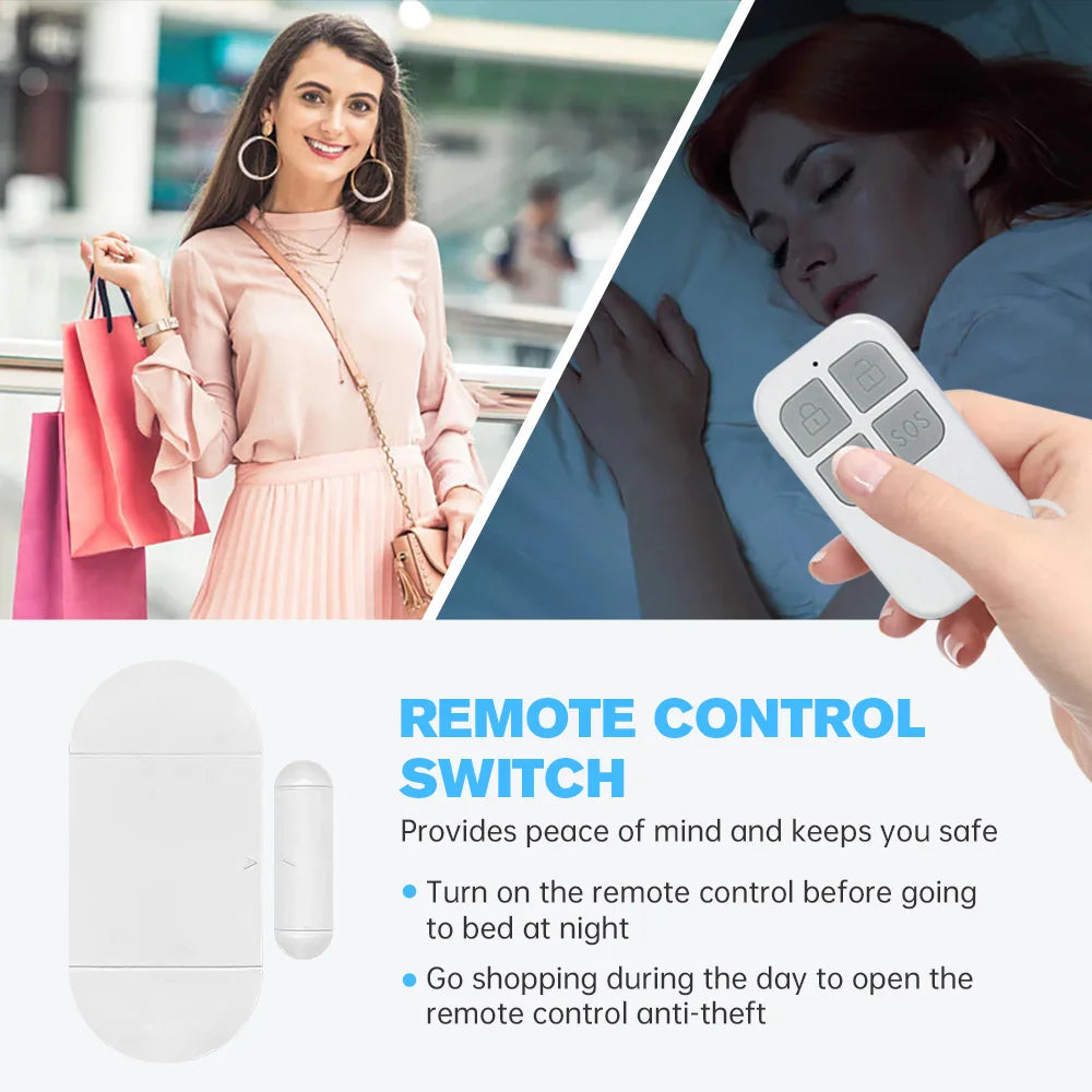 Safety Wireless Door Alarm for Home Security Personal Security Window Alarms Sensor Burglar Door Alarm for Pool, Cars, Sheds