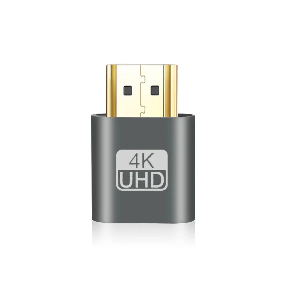 Adaptador de pantalla virtual VGA 4K compatible con HDMI 1.4 DDC EDID, conector ficticio, emulador de pantalla fantasma sin cabeza, placa de bloqueo de tarjeta de video