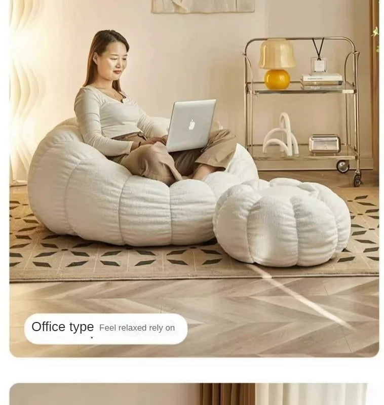 Lazy sofa, small sofa for lying down and sleeping, bedroom balcony leisure chair, cream style lazy chair, tatami chair