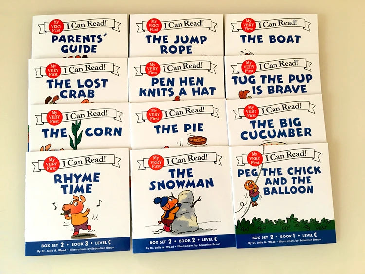 I Can Read Phonics 12 Books/Set My Very First Picture Books English Story Pocket Book for Children Kids Baby Montessori Reading