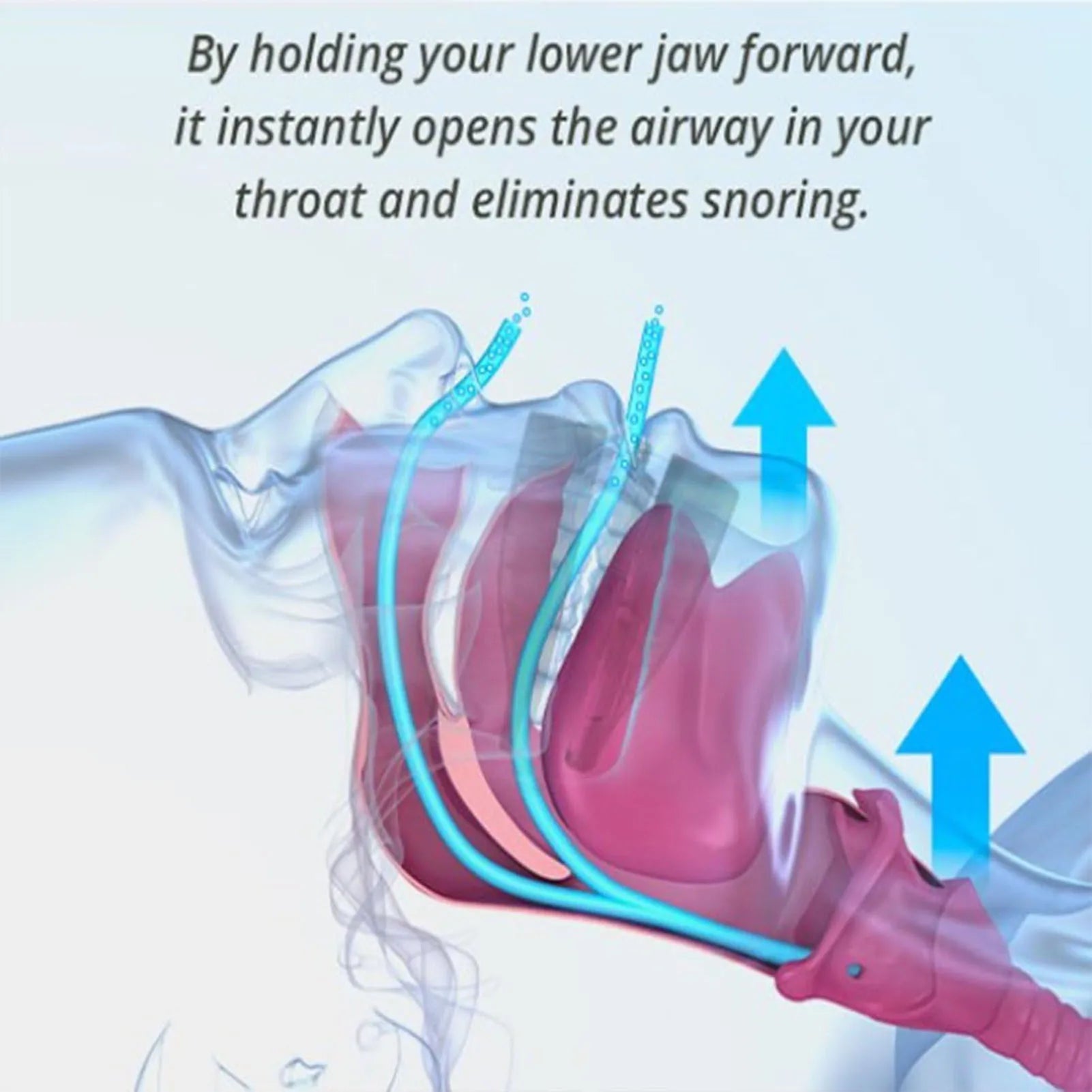 Anti-Snore Tongue Retaining Device Reusable Anti Snoring Mouthpiece Braces Snoring Stopper n Women Night's Sleep