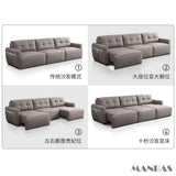 MINGDIBAO Electric Convertible Sofa Bed Italian Genuine Leather Sleeper Couch Multifunction Folding Sofas Beds for Cinema Room