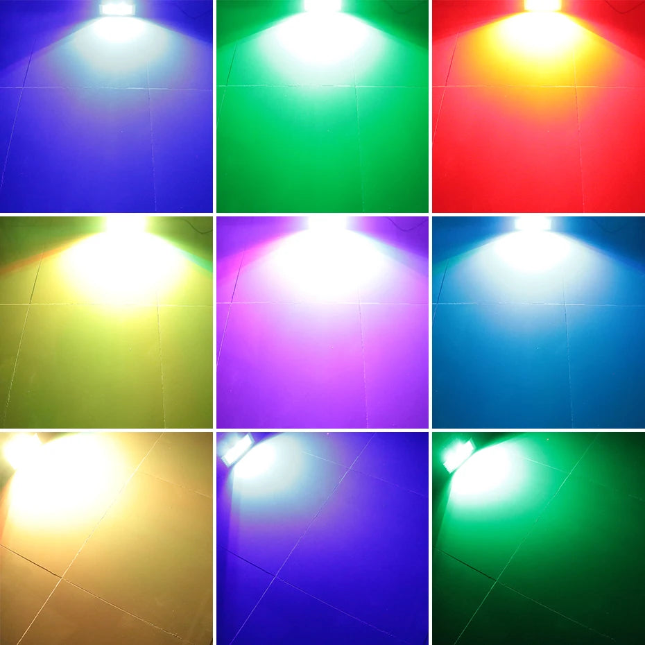 Luces estroboscópicas ALIEN RGB blancas para DJ, discoteca, 40 W, 60 W, 80 W y 100 W, con control remoto, sonido flash, para fiestas, bodas, vacaciones, escenarios.