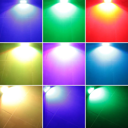 Luces estroboscópicas ALIEN RGB blancas para DJ, discoteca, 40 W, 60 W, 80 W y 100 W, con control remoto, sonido flash, para fiestas, bodas, vacaciones, escenarios.