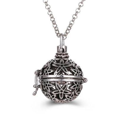 New Aroma Water Droplets Cage Lockets Necklace Heart Shaped Zircon Essential Oil Diffuser Set Combination Woman Pendant Jewelry