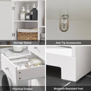 SoBuy BZR104 high wardrobe with fold-out bathroom wardrobe narrow laundry wardrobe bathroom shelf bathroom wardrobe