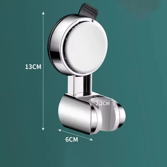 Nuevo soporte único para cabezal de ducha de mano con ventosa y ajuste horizontal, cabezal de ducha grande compatible con montaje en pared reubicable