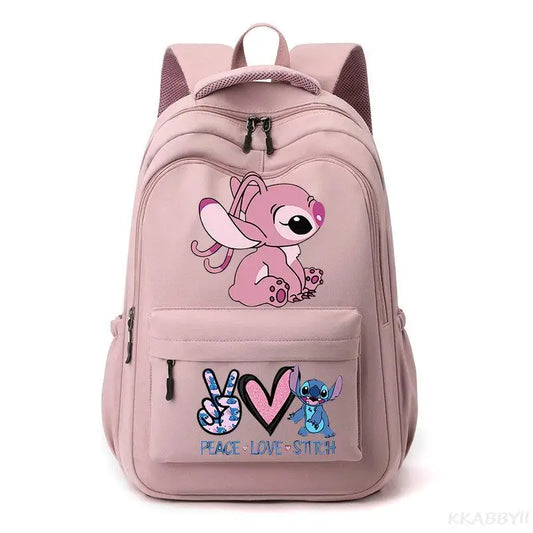 Mochila de Stitch para niños, niñas y adolescentes, con estampado de dibujos animados de Anime, ideal para viajes y escuela