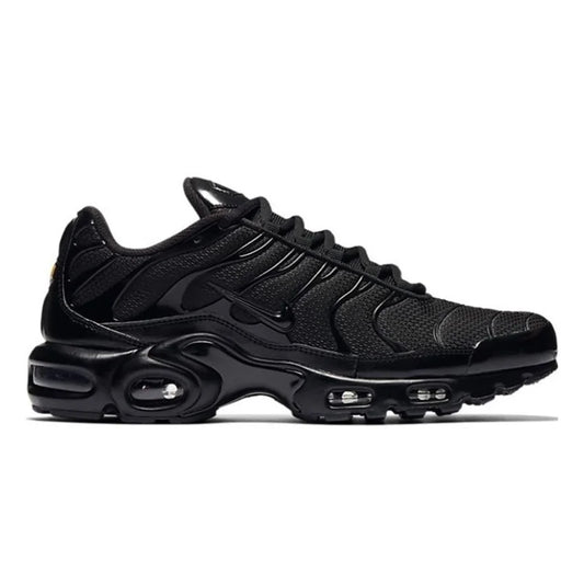 Zapatillas Nike Air Max Plus TN para correr, clásicas, negras triples, para exteriores, para correr, caminar, deportivas, para mujer y hombre.