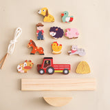 Montessori Sensory Toys Stacking Toys for Baby Forest Houses Replica Wooden Forest Blocks Early Childhood Education Game Gift