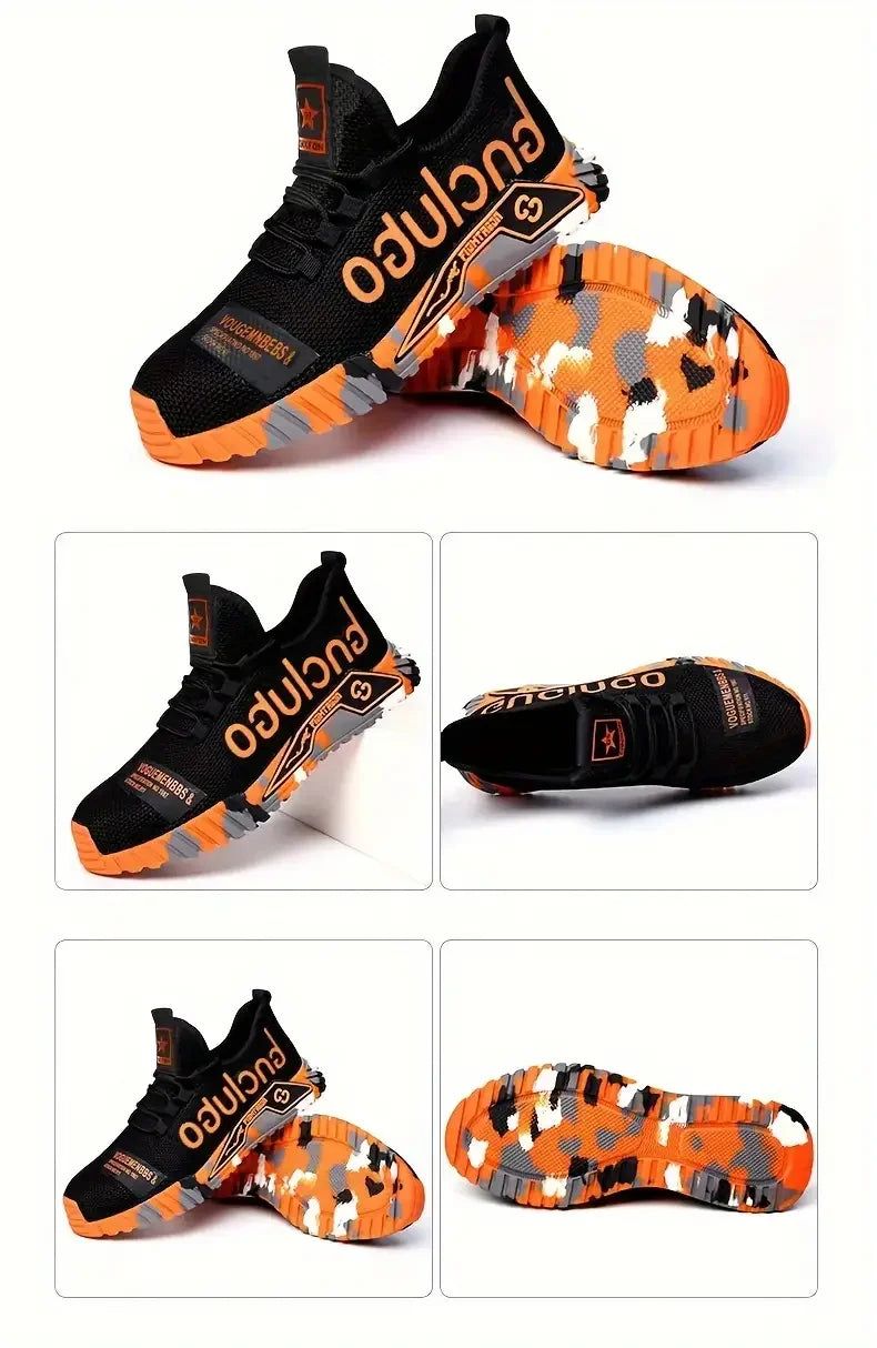 Steel Toe Safety Shoes Men Anti-Smash Anti-puncture Work Shoes Men Breathable Work Sneaker Indestructible Work Safety Boots