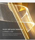 Lámpara colgante nórdica de espiral LED para mesita de noche, iluminación interior, dormitorio, sala de estar, decoración del hogar, luz acrílica moderna