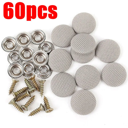 30/60Pcs Car Interior Roof Buckles Headliner Ceiling Cloth Fixing Screw Care Fabric Buckle Rivets Retainer Cap Repair Automotive