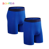 2-pack Long Leg Boxer Shorts Men's Underwear Kit Homme Underpants Boxershorts Slip Underwear for Man Cotton Male Sexy Set Box Gym