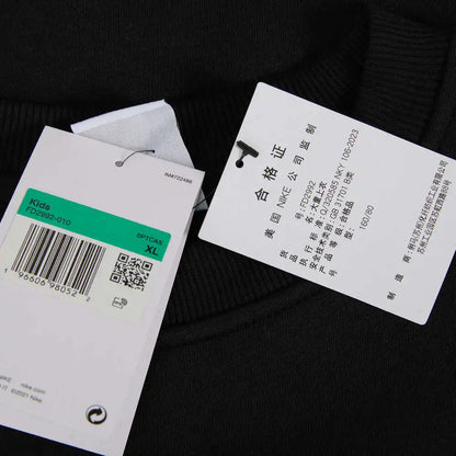 Sudadera con capucha de punto Nike 2024 para niños K NSW CLUB FLC CREW LS HBR FD2992-010