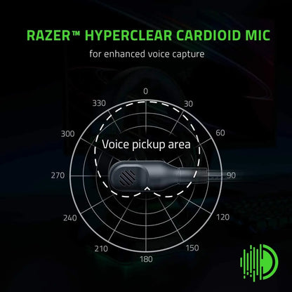 Auriculares con cable para eSports Razer BlackShark V2 X: cancelación de ruido pasiva avanzada, sonido envolvente 7.1 y micrófono cardioide hiperclaro.