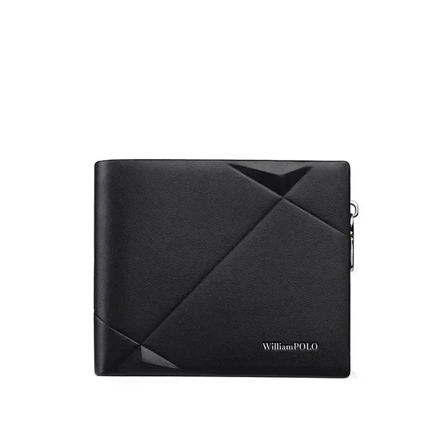 Men's Slim Wallet Genuine Leather Mini Purse Casual Design Bifold Wallet Brand Short Slim Wallet WILLIAMPOLO Luxury brand
